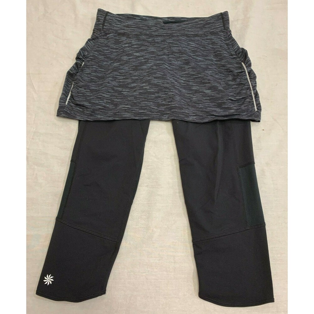 ATHLETA WOMENS 2 IN 1 CAPRIS SKIRT SIZE M